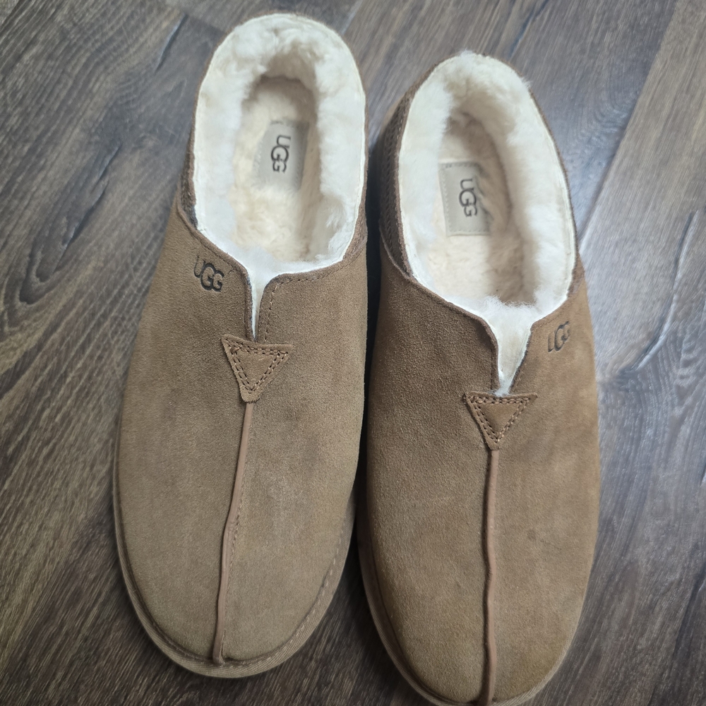 UGG Men's Brown Suede Slip-Ons
